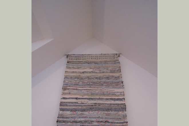 This wall hanging was woven by friends who visited Woodsmoor during the first 10 years.